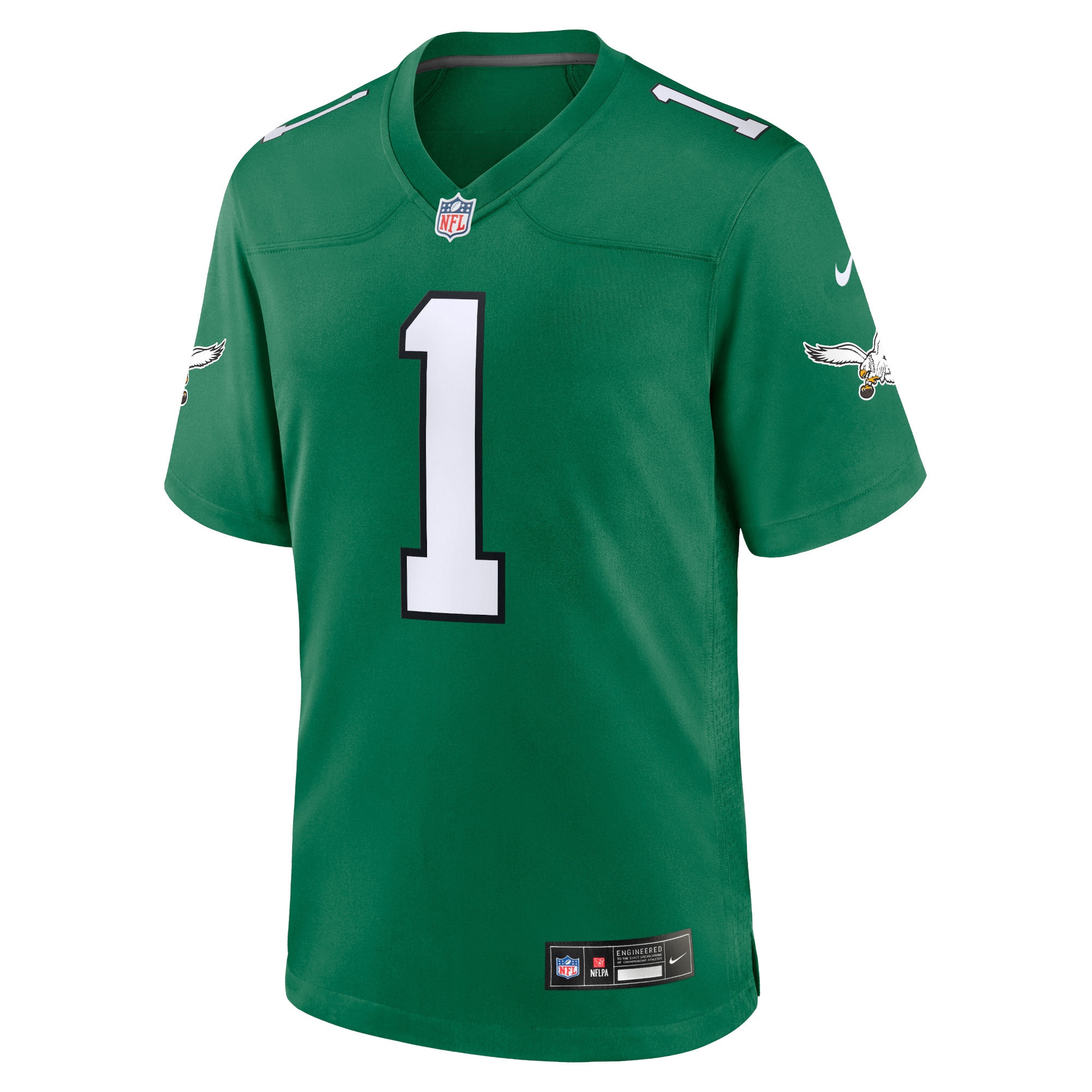 Youth Philadelphia Eagles Jalen Hurts Kelly Green Game Jersey JS2108 nicesnker - Image 2