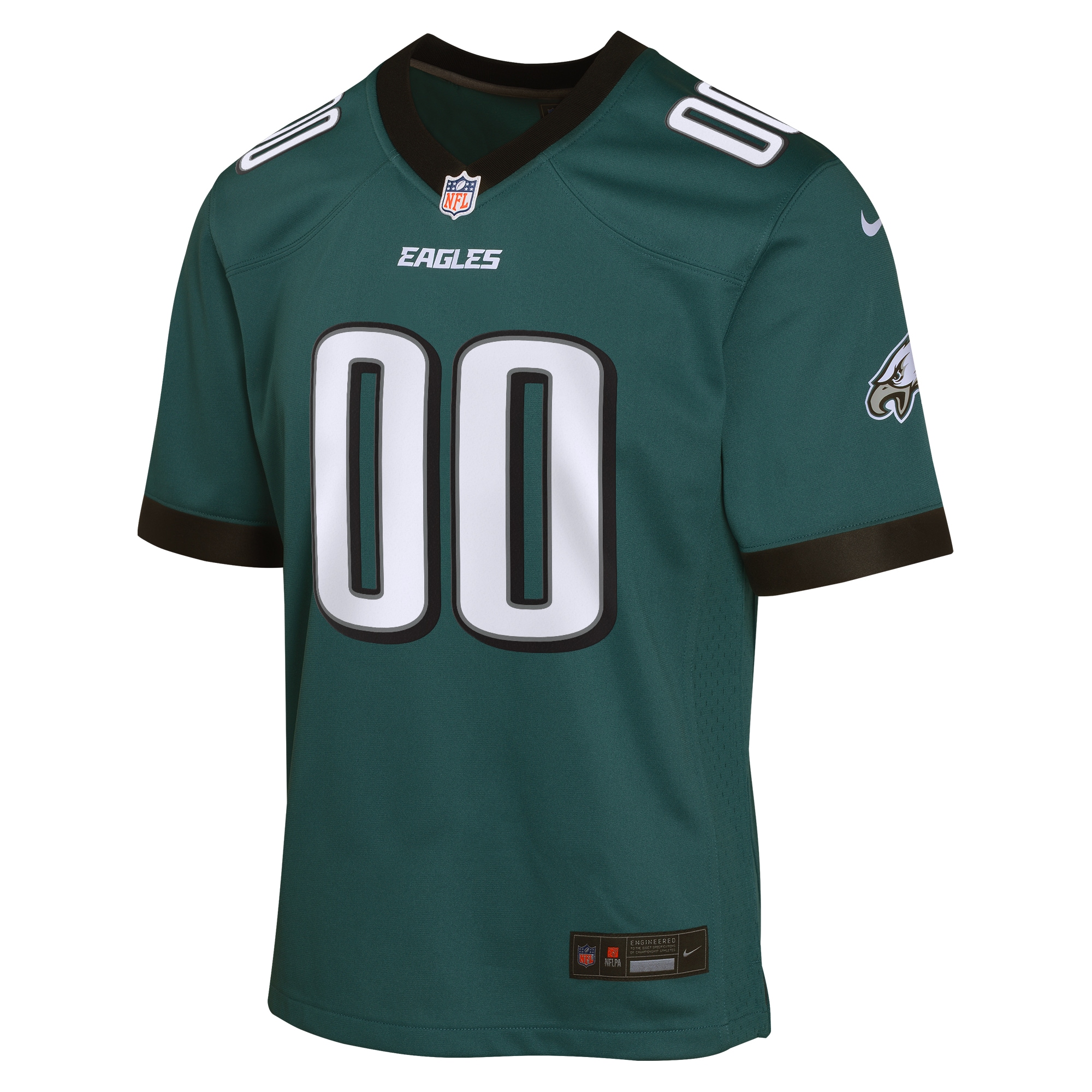 Youth Philadelphia Eagles Midnight Green Custom Game Jersey JS2241 nicesnker - Image 2