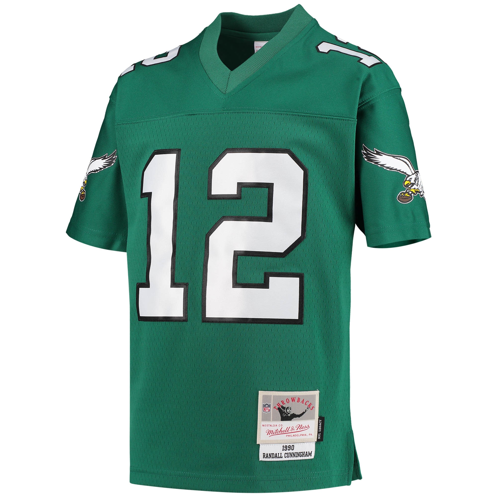 Youth Philadelphia Eagles Randall Cunningham Mitchell & Ness Kelly Green 1990 Retired Player Legacy Jersey JS4623 nicesnker - Image 2