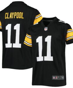 Youth Pittsburgh Steelers Chase Claypool Black Alternate Game Jersey JS9016 nicesnker