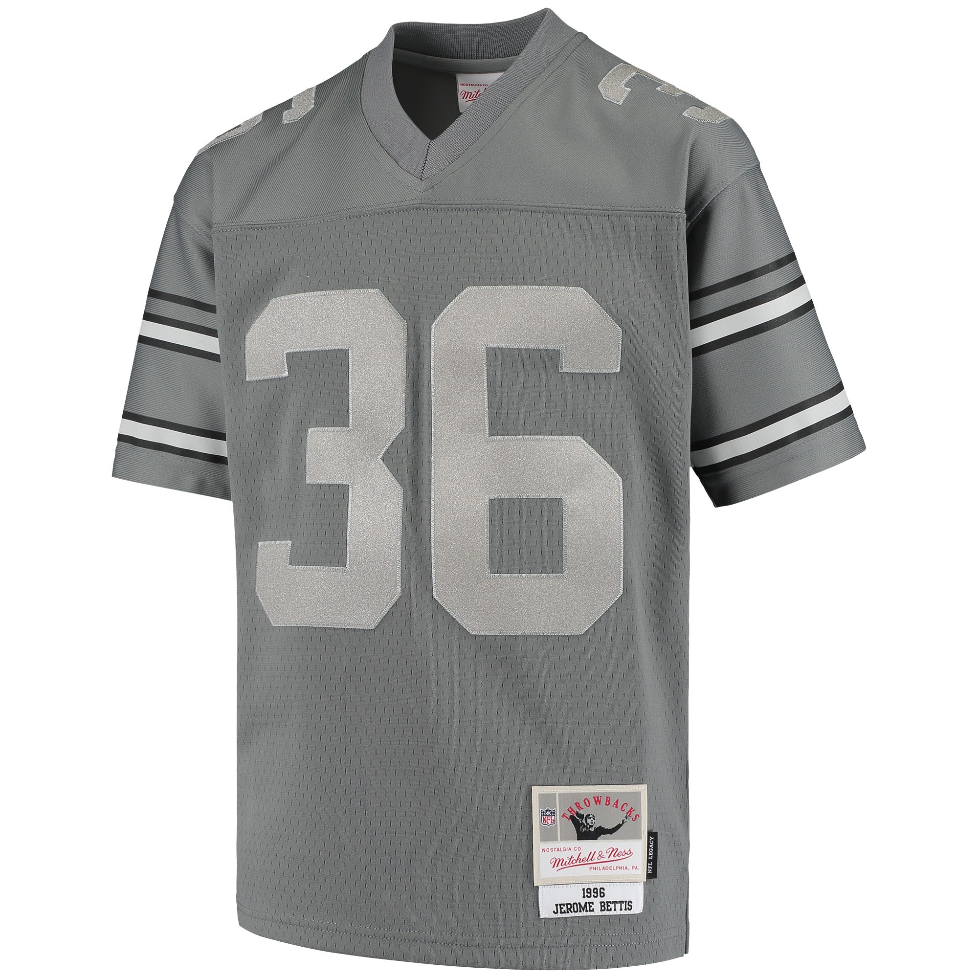 Youth Pittsburgh Steelers Jerome Bettis Mitchell & Ness Charcoal 1996 Retired Player Metal Jersey JS1969 nicesnker - Image 2
