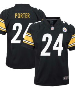Youth Pittsburgh Steelers Joey Porter Jr. Black Game Jersey JS8935 nicesnker