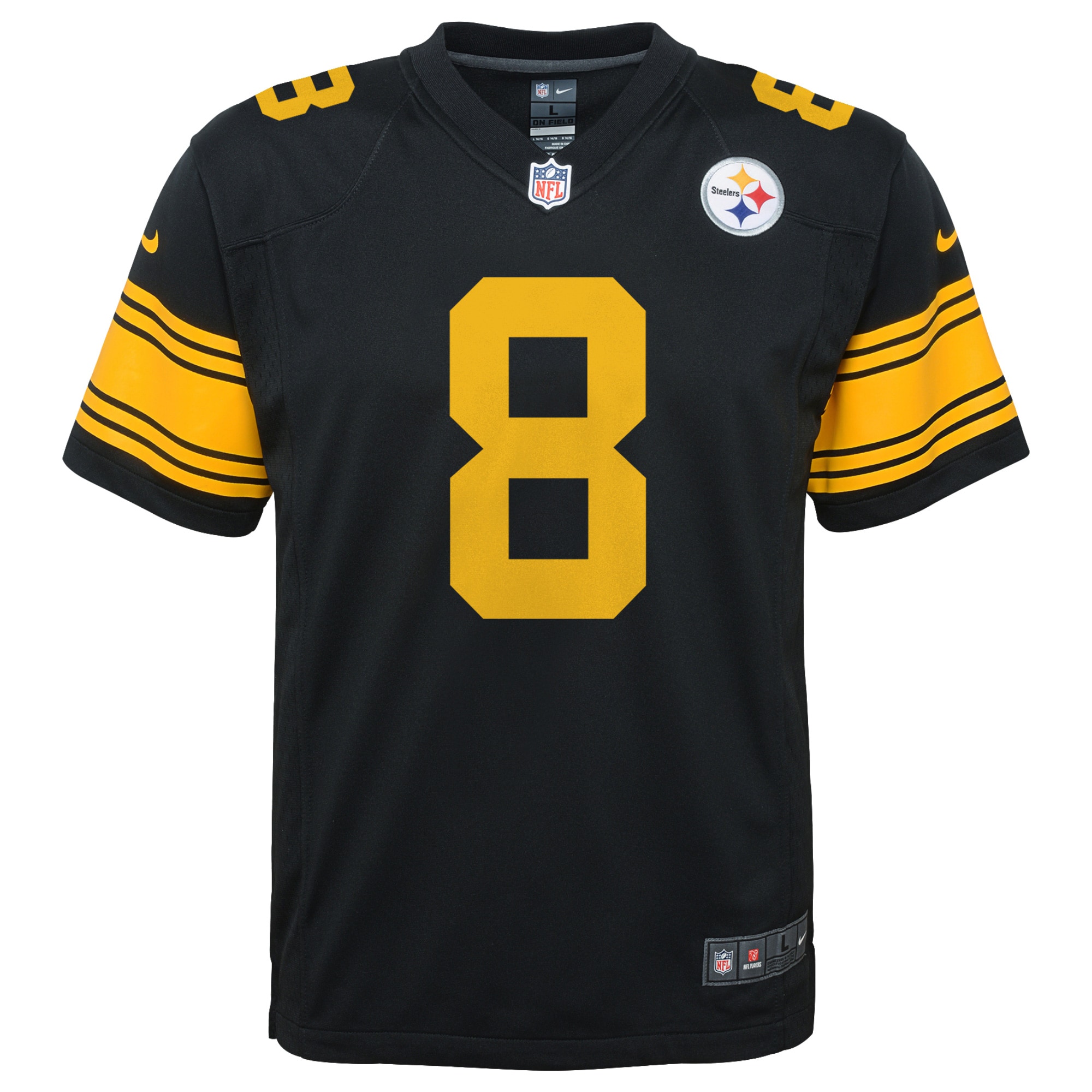 Youth Pittsburgh Steelers Kenny Pickett Black Game Jersey JS9633 nicesnker - Image 2