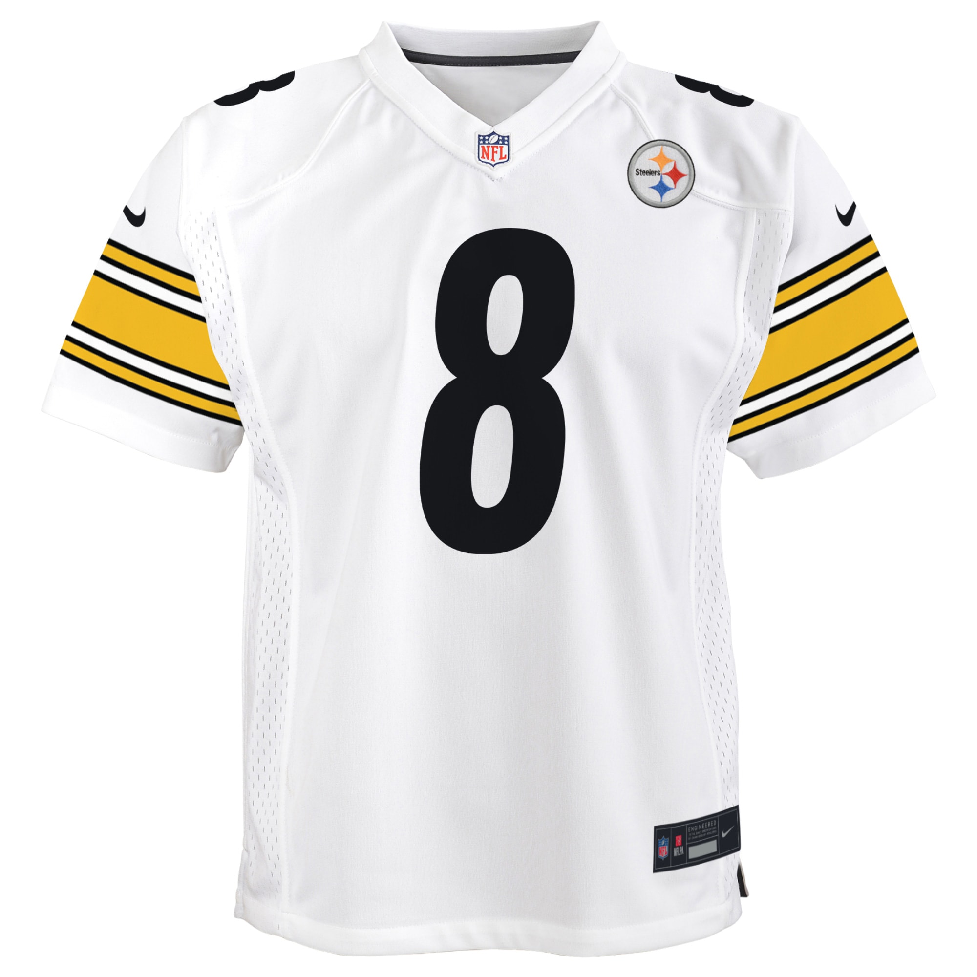 Youth Pittsburgh Steelers Kenny Pickett White Game Jersey JS6681 nicesnker - Image 2