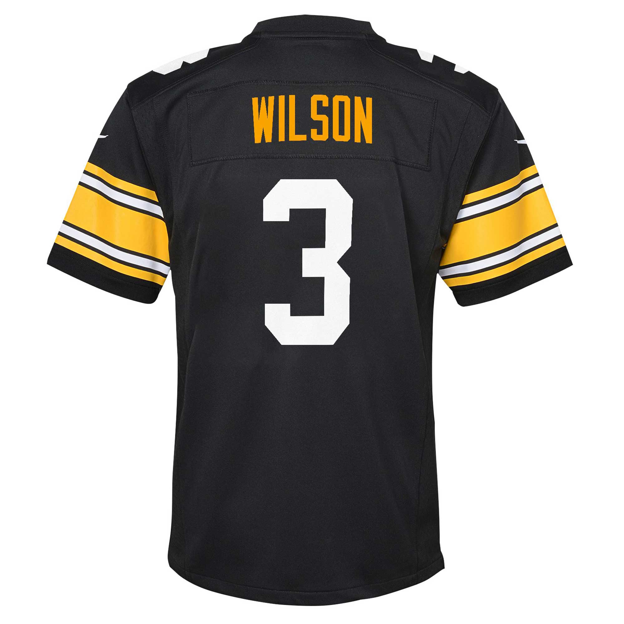Youth Pittsburgh Steelers Russell Wilson Black Alternate Player Game Jersey JS8922 nicesnker - Image 3