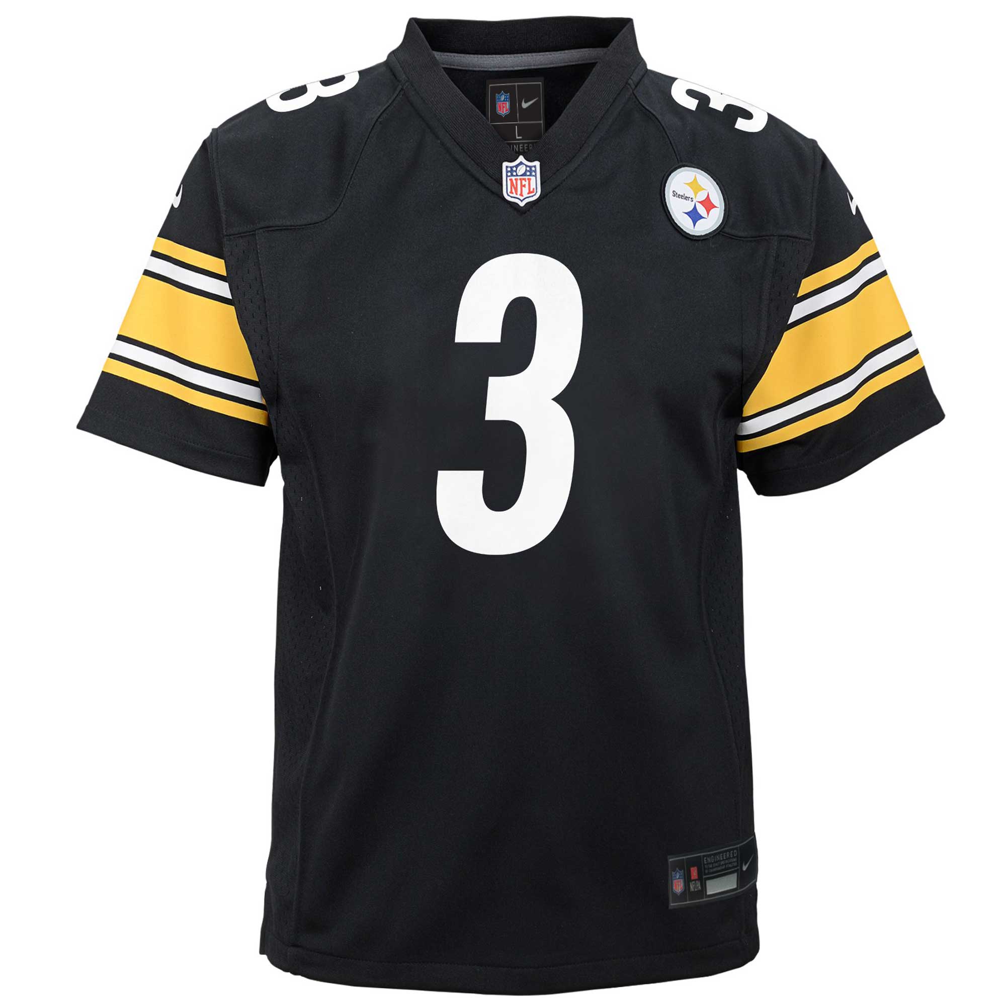 Youth Pittsburgh Steelers Russell Wilson Black Team Player Game Jersey JS8112 nicesnker - Image 2