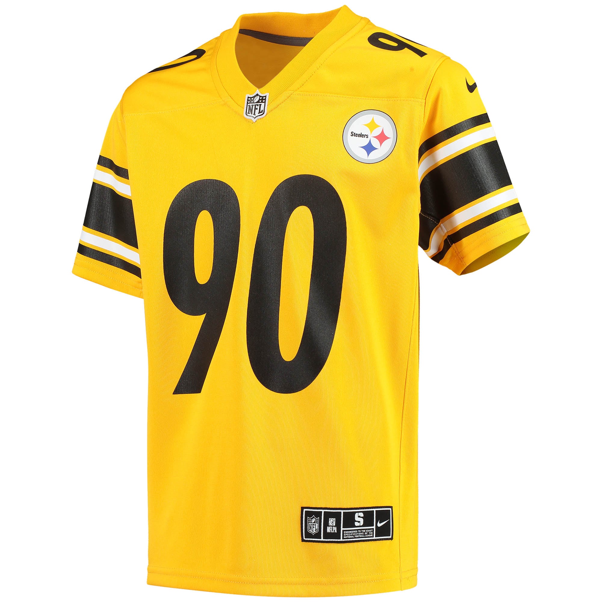 Youth Pittsburgh Steelers T.J. Watt Gold Inverted Team Game Jersey JS1815 nicesnker - Image 2