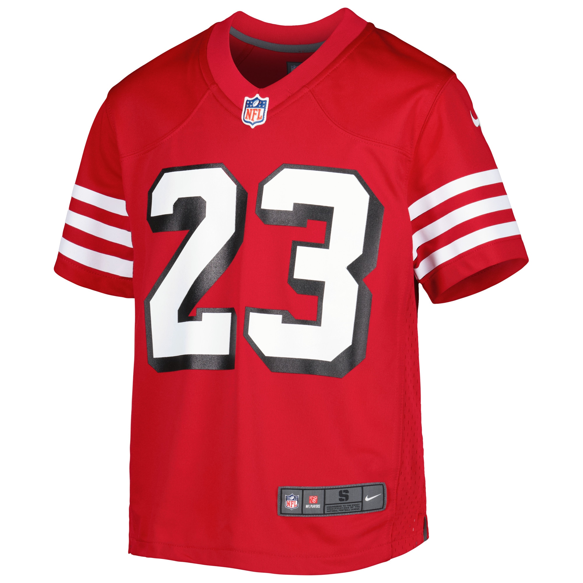 Youth San Francisco 49ers Christian McCaffrey Scarlet Game Jersey JS5812 nicesnker - Image 2