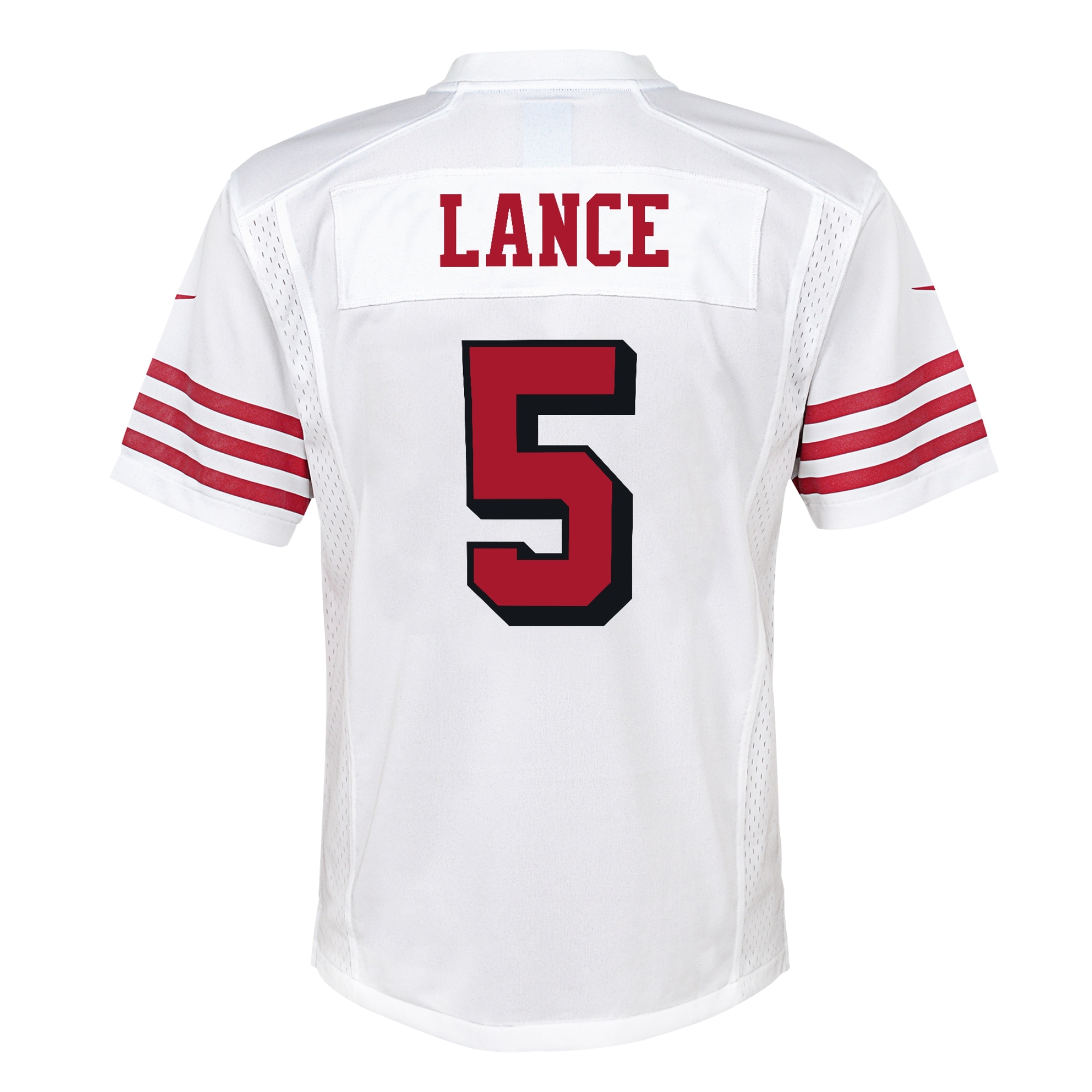 Youth San Francisco 49ers Trey Lance White Game Jersey JS3555 nicesnker - Image 3