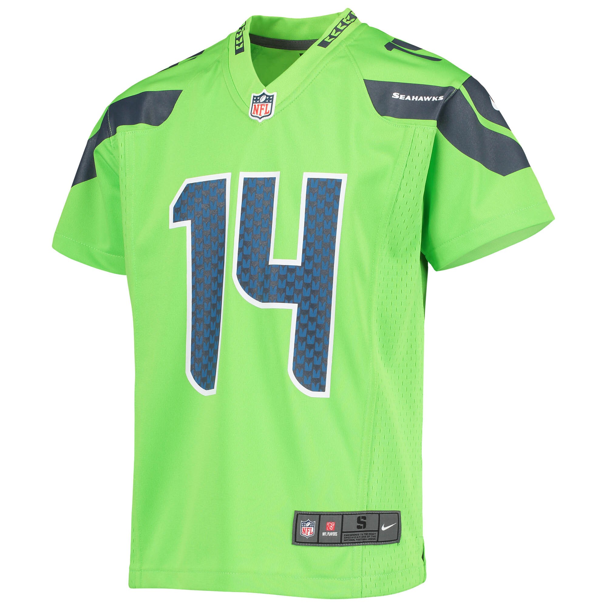 Youth Seattle Seahawks DK Metcalf Neon Green Game Jersey JS6910 nicesnker - Image 2