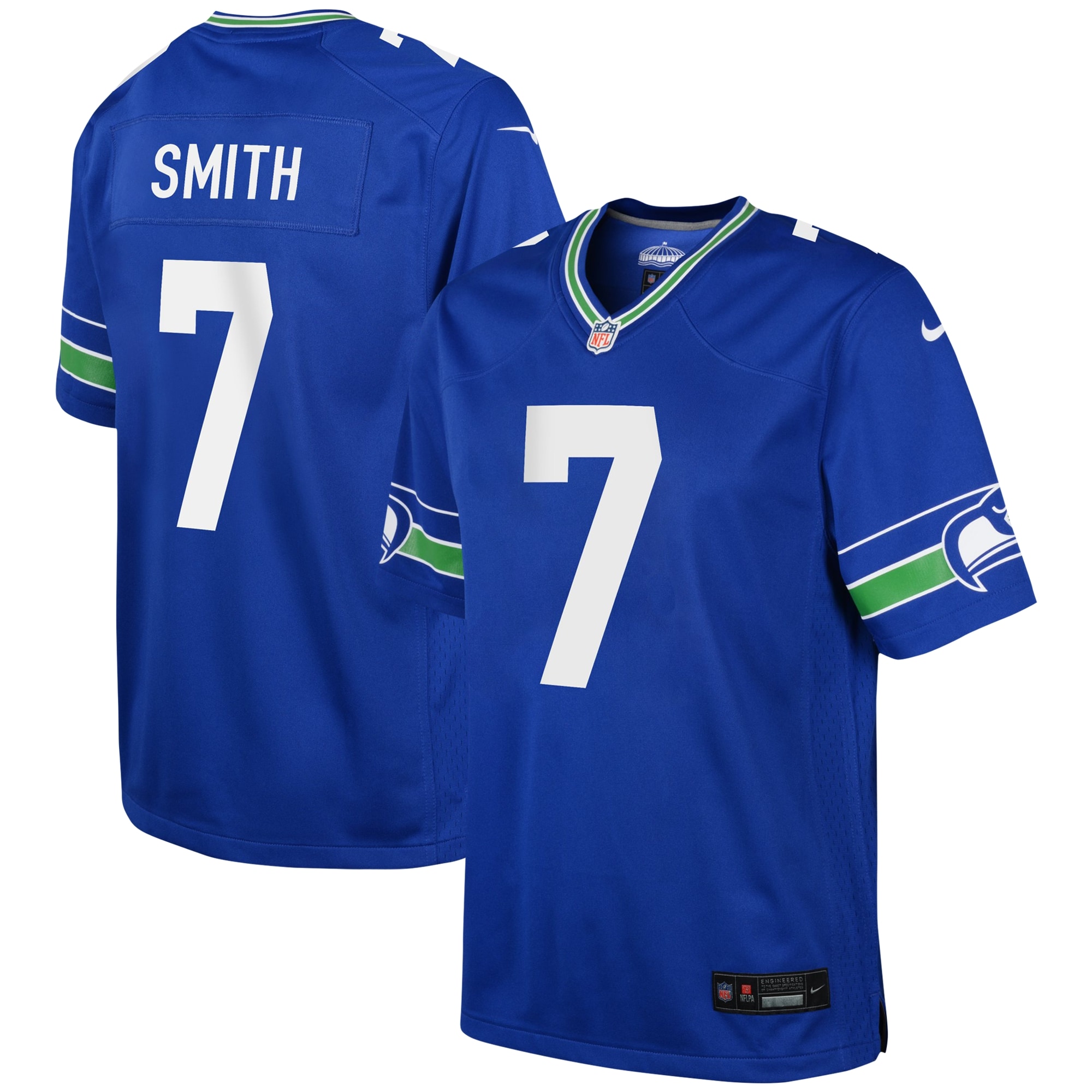 Youth Seattle Seahawks Geno Smith Royal Game Jersey JS6742 nicesnker