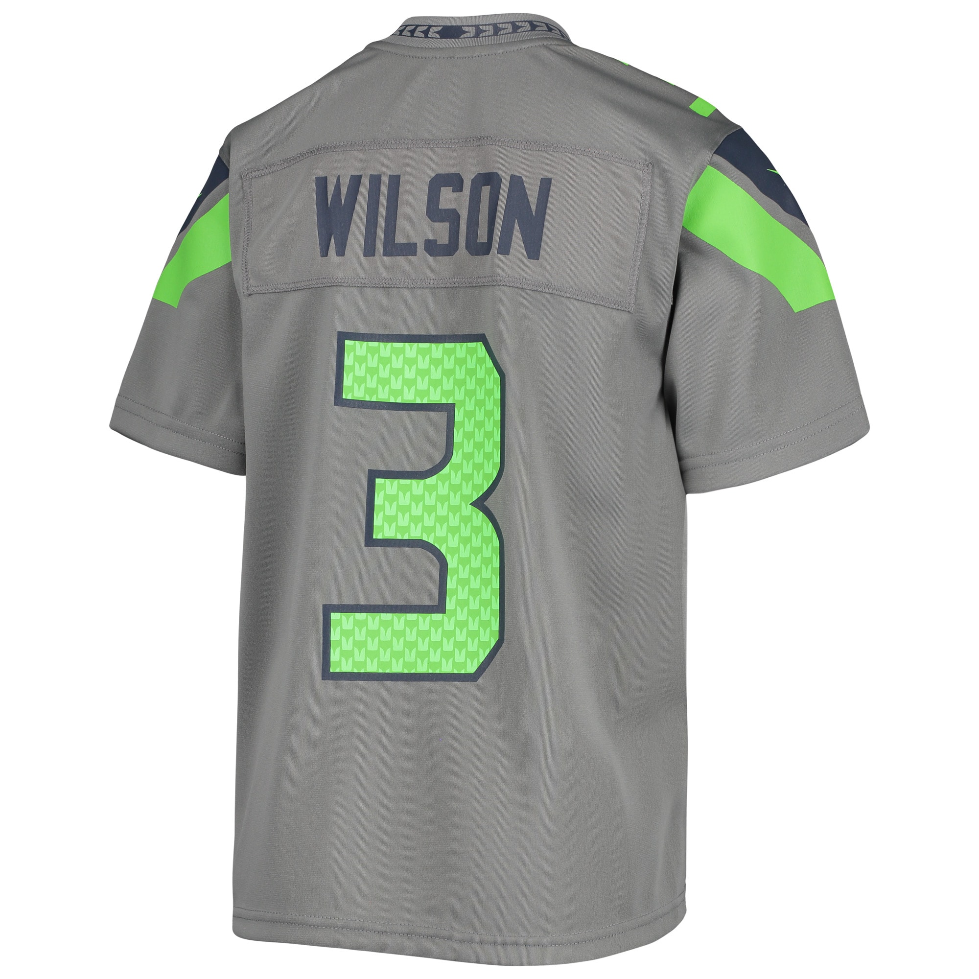 Youth Seattle Seahawks Russell Wilson Gray Inverted Team Game Jersey JS7273 nicesnker - Image 3