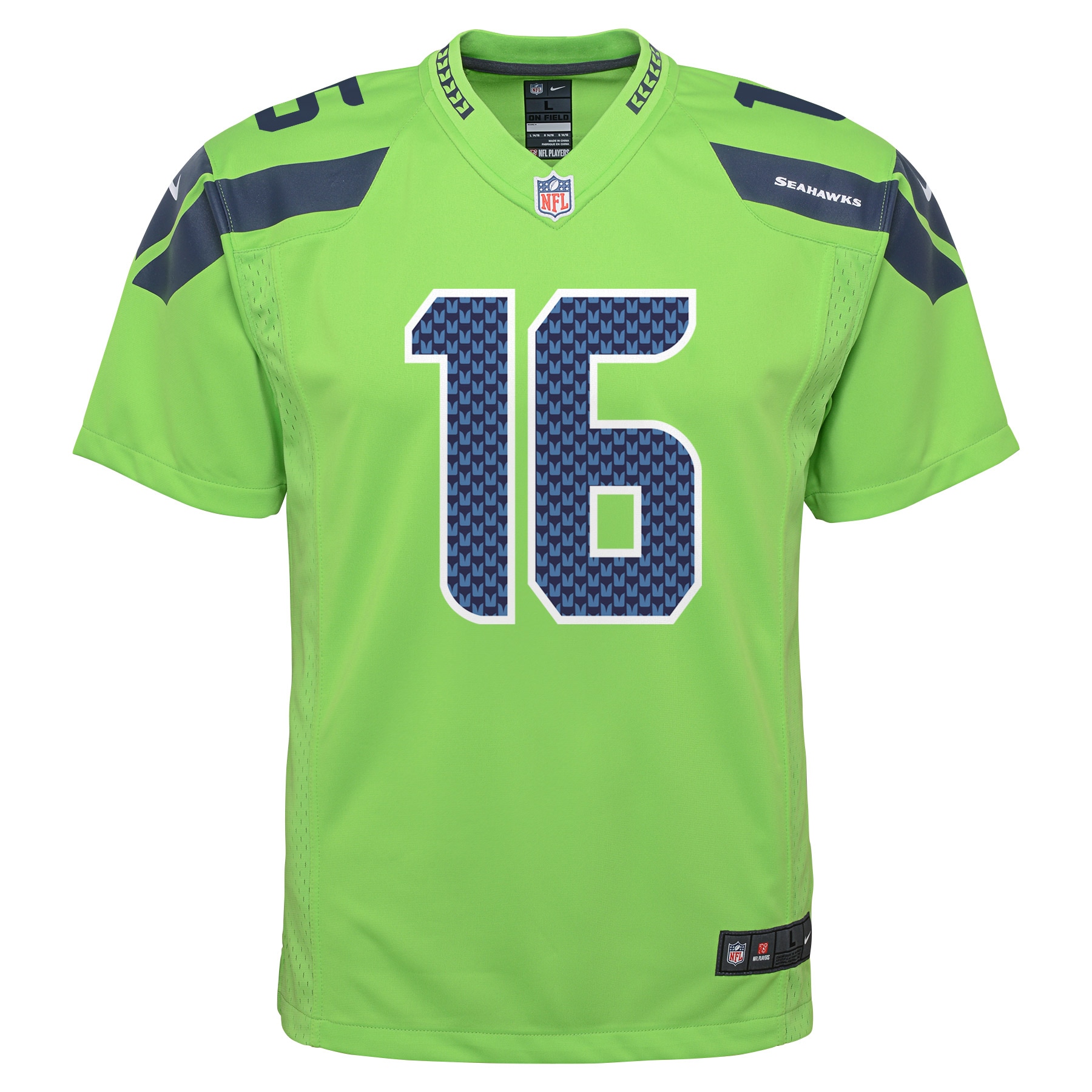 Youth Seattle Seahawks Tyler Lockett Neon Green Game Jersey JS1154 nicesnker - Image 2