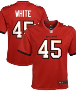 Youth Tampa Bay Buccaneers Devin White Red Game Jersey JS3288 nicesnker