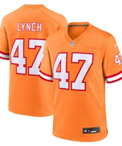 Youth Tampa Bay Buccaneers John Lynch Orange Retired Player Game Jersey JS2102 nicesnker