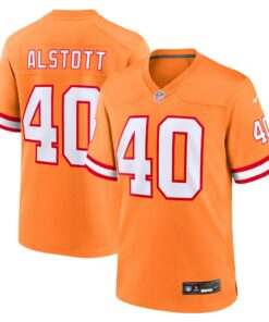 Youth Tampa Bay Buccaneers Mike Alstott Orange Retired Player Game Jersey JS7373 nicesnker