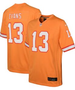 Youth Tampa Bay Buccaneers Mike Evans Orange Game Jersey JS2303 nicesnker