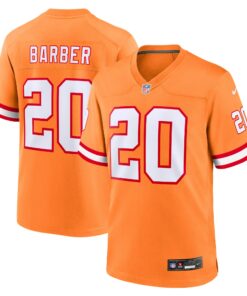 Youth Tampa Bay Buccaneers Ronde Barber Orange Retired Player Game Jersey JS1872 nicesnker