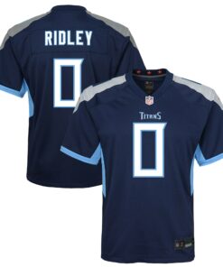 Youth Tennessee Titans Calvin Ridley Navy Team Game Jersey JS3470 nicesnker