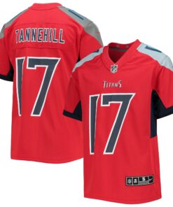 Youth Tennessee Titans Ryan Tannehill Red Inverted Team Game Jersey JS6443 nicesnker