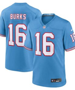 Youth Tennessee Titans Treylon Burks Light Blue Game Jersey JS6380 nicesnker