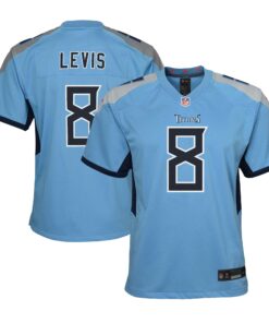 Youth Tennessee Titans Will Levis Light Blue Alternate Player Game Jersey JS3631 nicesnker