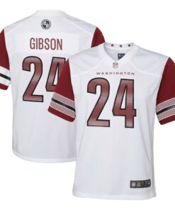 Youth Washington Commanders Antonio Gibson White Game Jersey JS3350 nicesnker