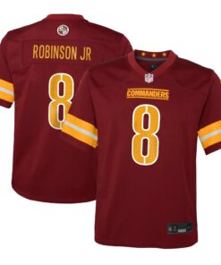 Youth Washington Commanders Brian Robinson Jr. Burgundy Game Jersey JS9257 nicesnker
