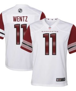 Youth Washington Commanders Carson Wentz White Game Jersey JS9498 nicesnker