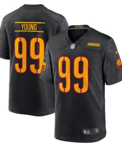 Youth Washington Commanders Chase Young Black Game Jersey JS9534 nicesnker