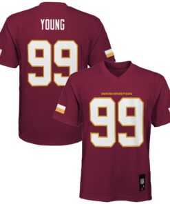 Youth Washington Commanders Chase Young Burgundy Player Jersey JS8005 nicesnker