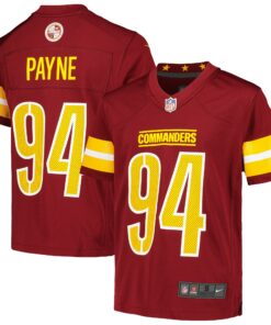 Youth Washington Commanders Daron Payne Burgundy Game Jersey JS4193 nicesnker
