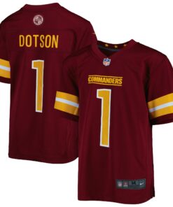 Youth Washington Commanders Jahan Dotson Burgundy Game Jersey JS3494 nicesnker