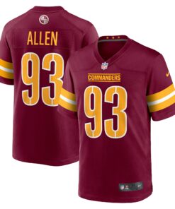 Youth Washington Commanders Jonathan Allen Burgundy Game Jersey JS8041 nicesnker