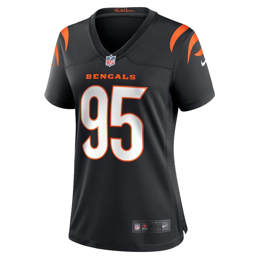 Zach Carter 95 Cincinnati Bengals Women Game Jersey - Black JS2048 nicesnker - Image 2