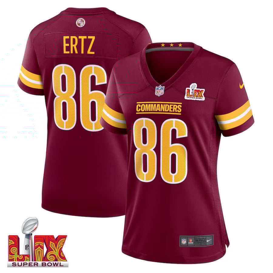 Zach Ertz #86 Washington Commanders Super Bowl LIX Women's Jersey - Burgundy JS8106 nicesnker