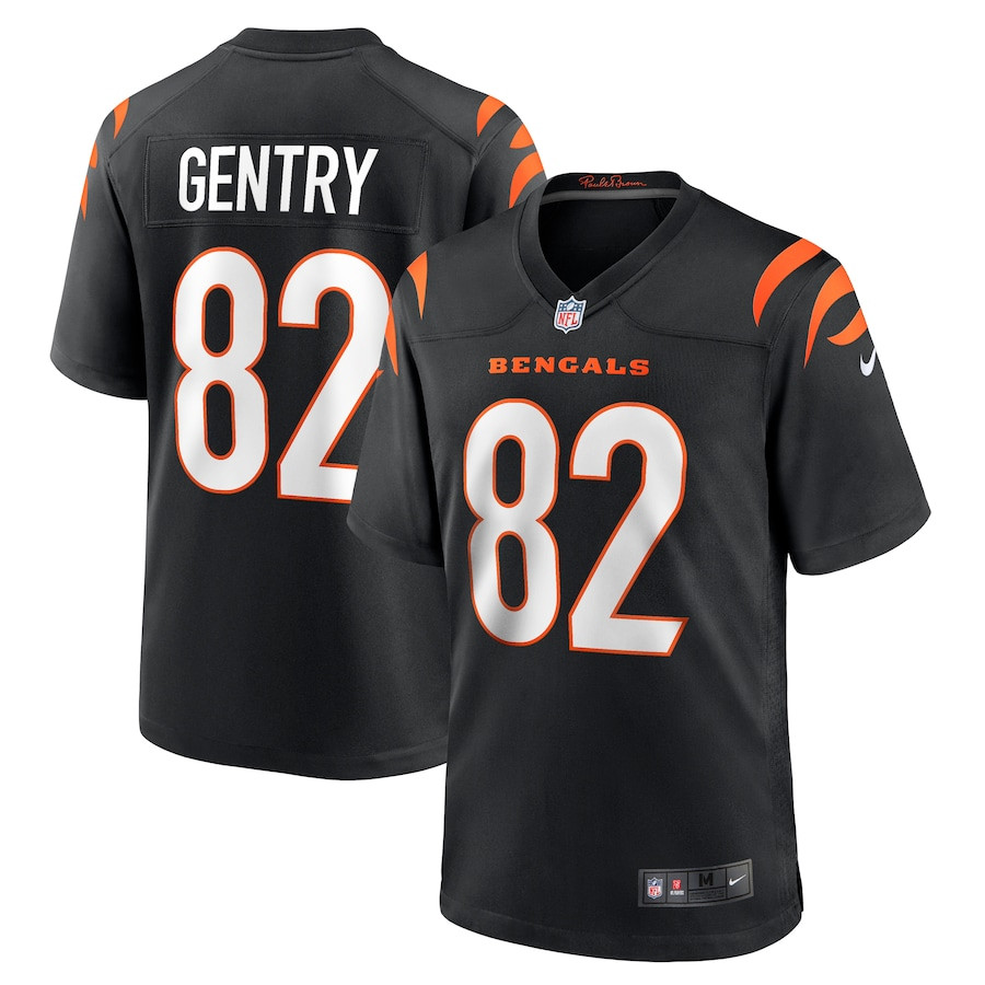 Zach Gentry 82 Cincinnati Bengals Team Game Men Jersey - Black JS9958 nicesnker