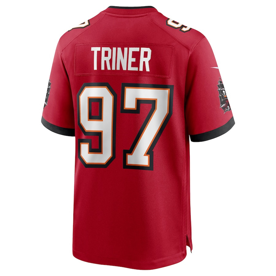 Zach Triner 97 Tampa Bay Buccaneers Men Game Jersey - Red JS8307 nicesnker - Image 3