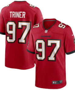 Zach Triner 97 Tampa Bay Buccaneers Men Game Jersey - Red JS8307 nicesnker