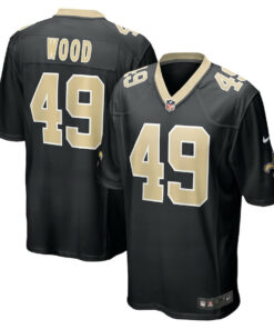 Zach Wood 49 New Orleans Saints Men Game Jersey - Black JS5908 nicesnker