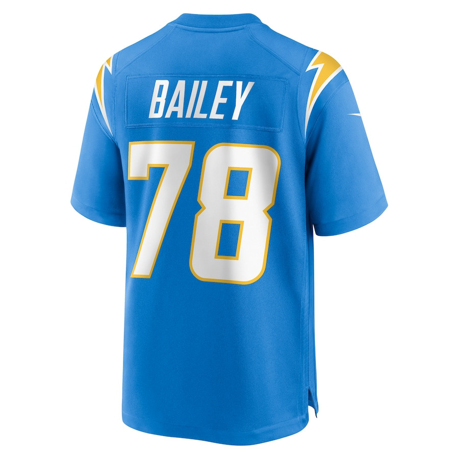 Zack Bailey 78 Los Angeles Chargers Team Game Men Jersey - Powder Blue JS8015 nicesnker - Image 3