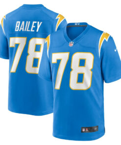 Zack Bailey 78 Los Angeles Chargers Team Game Men Jersey - Powder Blue JS8015 nicesnker