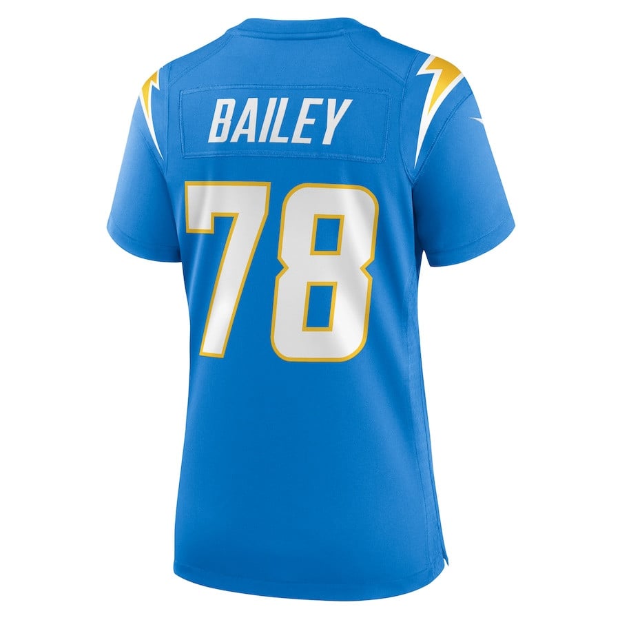 Zack Bailey 78 Los Angeles Chargers Women's Game Jersey - Powder Blue JS3394 nicesnker - Image 3