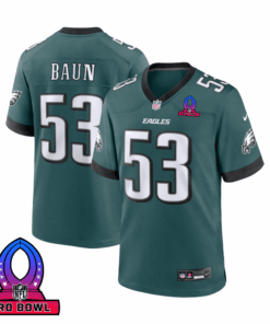 Zack Baun 53 Philadelphia Eagles 2025 Pro Bowl Patch Game Men Jersey - Midnight Green JS6783 nicesnker