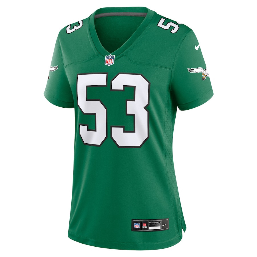 Zack Baun 53 Philadelphia Eagles Women's Alternate Game Jersey - Kelly Green JS7191 nicesnker - Image 2