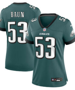 Zack Baun 53 Philadelphia Eagles Women's Game Jersey - Midnight Green JS1176 nicesnker