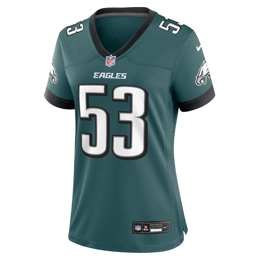 Zack Baun 53 Philadelphia Eagles Women's Game Jersey - Midnight Green JS1176 nicesnker - Image 2