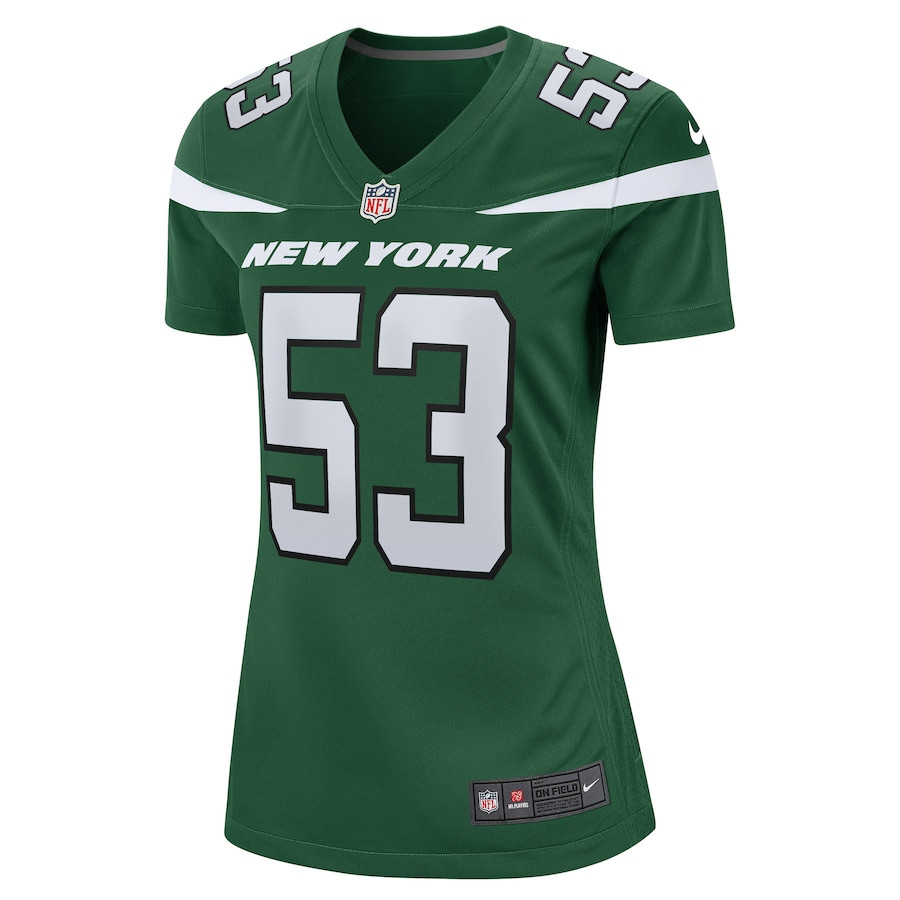 Zaire Barnes 53 New York Jets Women's Game Jersey - Gotham Green JS7552 nicesnker - Image 2