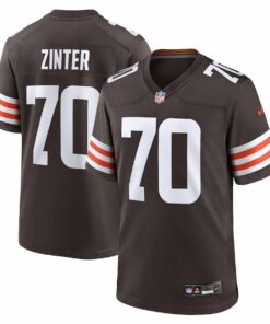 Zak Zinter 70 Cleveland Browns Team Game Men Jersey - Brown JS7897 nicesnker