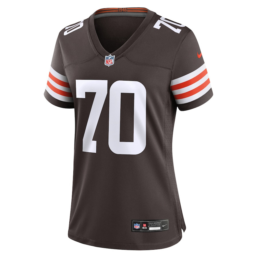 Zak Zinter 70 Cleveland Browns Women's Game Jersey - Brown JS5450 nicesnker - Image 2
